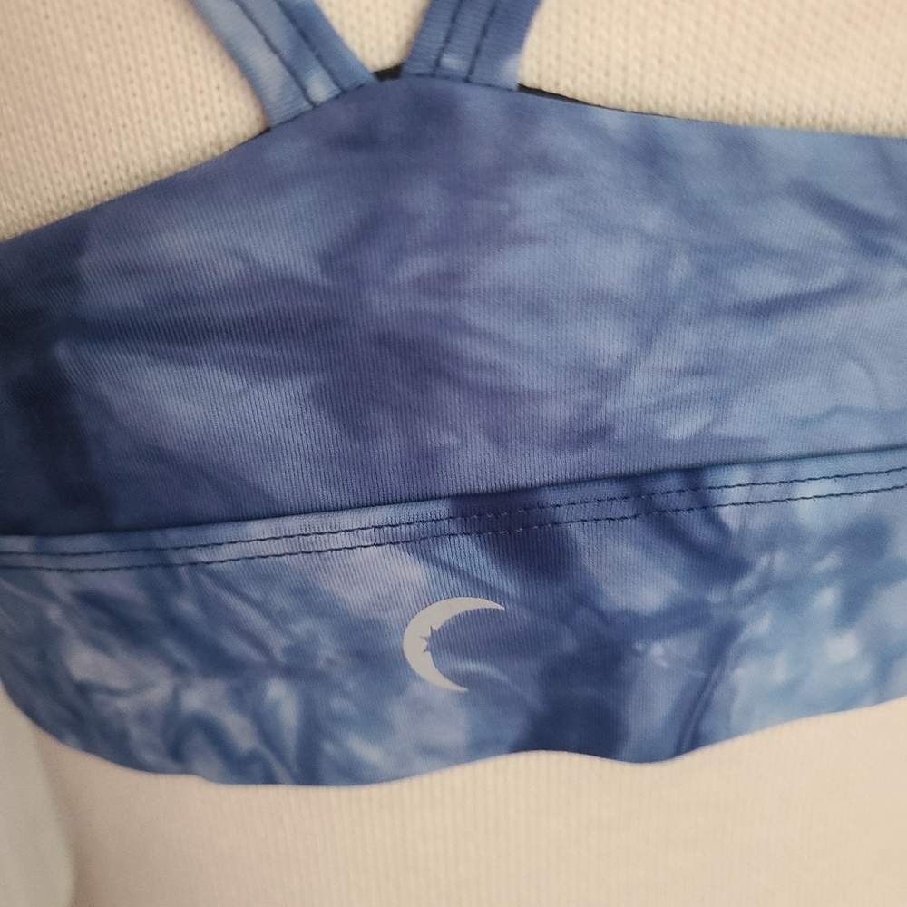 ZYIA Hendrix Light n Tight Strappy Bra Size L Tie Dye Athleisure Yoga Crisscross - Picture 5 of 13